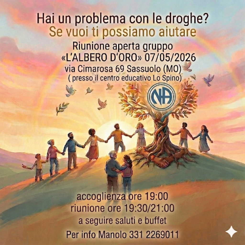 Riunione aperta gruppo L’Albero d’Oro Sassuolo. Maggio 2026